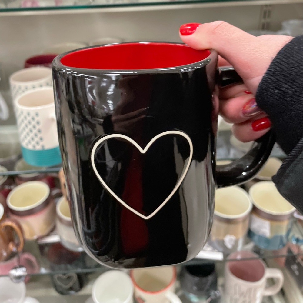 Rae Dunn black heart mug